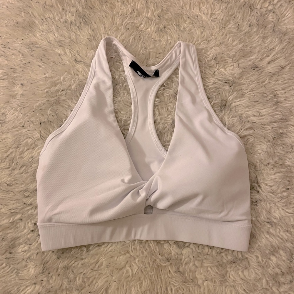 Forever 21 White Sports Bra
